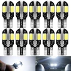 Светодиодные лампы T10 W5W 168 для салона автомобиля, 10 светодиодный т., белый цвет, номерной знак, боковой маркер, лампа для зеркала для туалетного столика для Toyota C-HR CHR 2018 2019