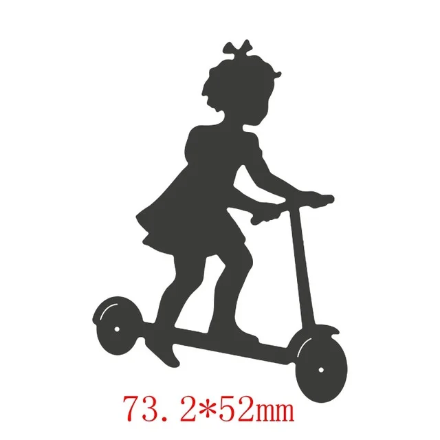 H4044 Для мальчиков и девочек металлические Вырубные штампы для катания на лыжах детский Трафаретный Скрапбукинг штамп для альбомов бумажная карта тиснение ремесла Декор - Цвет: H4044