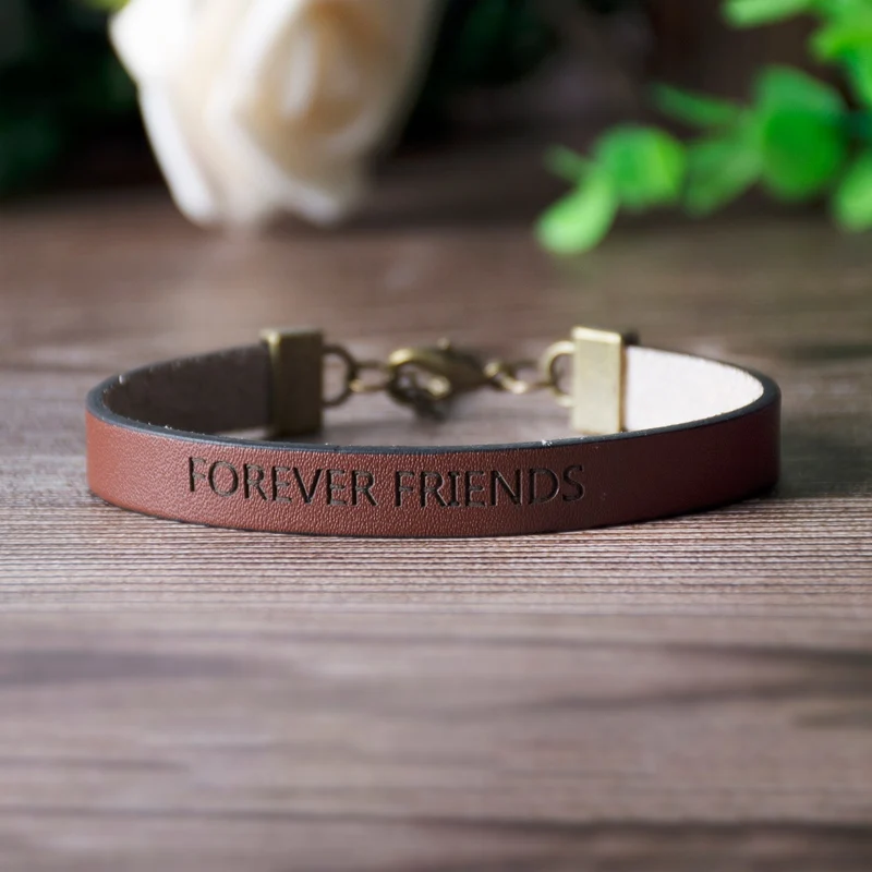 Женский браслет из натуральной кожи FOREVER FRIENDS винтажный подарок ювелирной дружбы