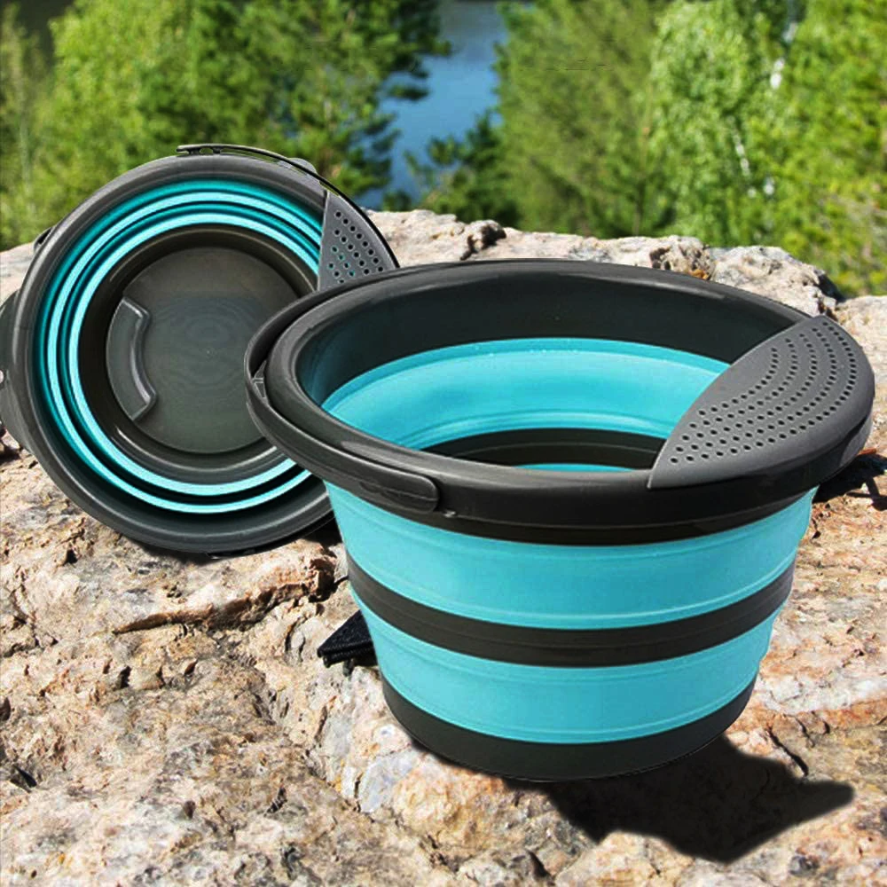 Складное ведро портативный складной мешок емкость для воды с прочной ручкой