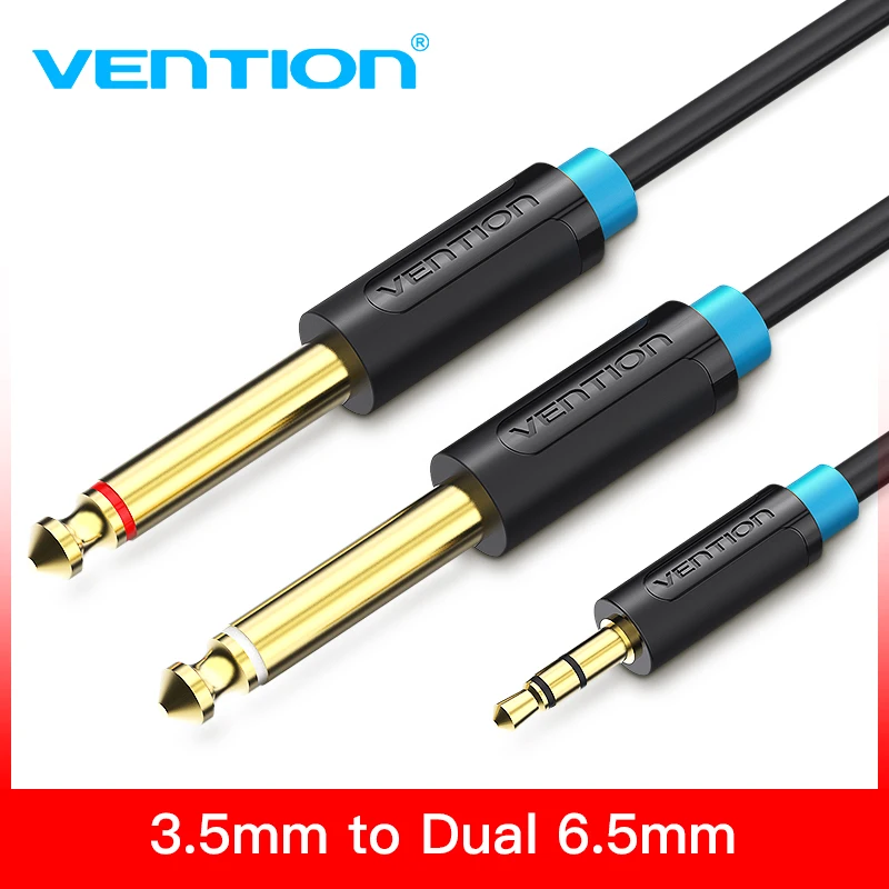 Vention 3 5 мм для Dual 6 адаптер Джек аудио кабель с двойным 35 Мужской 1/4 "подойдет как