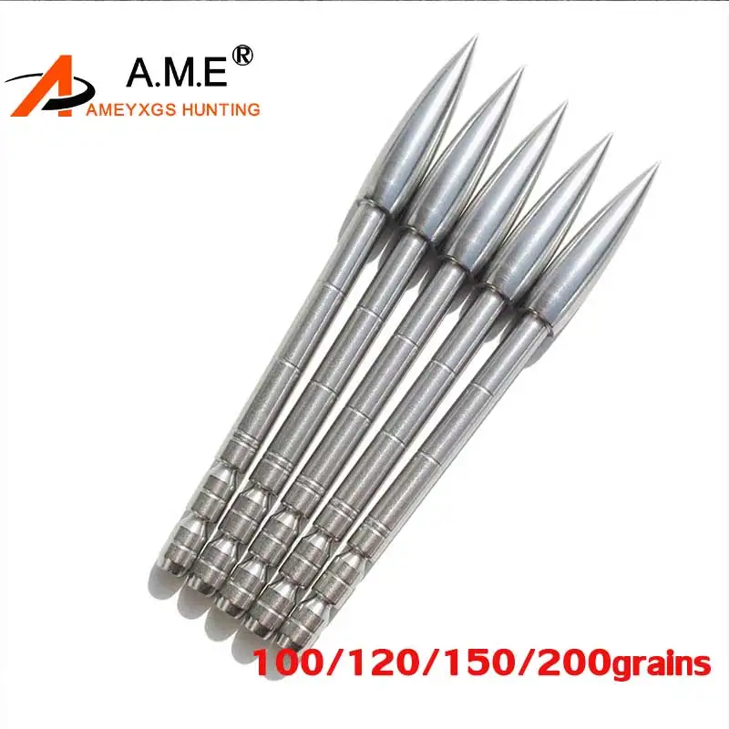 Стрелы из углеродистой стали для стрельбы лука с широкой головкой 10 шт. 100/120/150/200