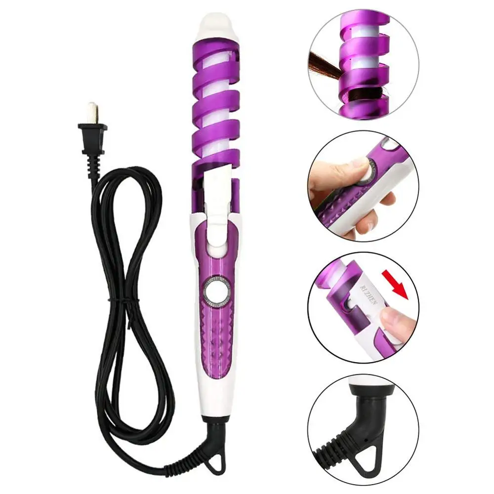 Электрические щипцы для завивки спиральных волос с керамическим покрытием