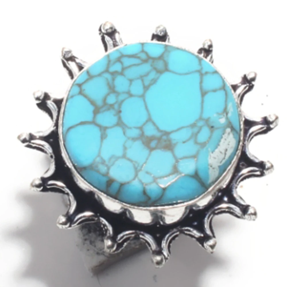 

Genuine Copper Turquoise Ring Silver Overlay over Copper , USA SIZE: 6.5 , R6742