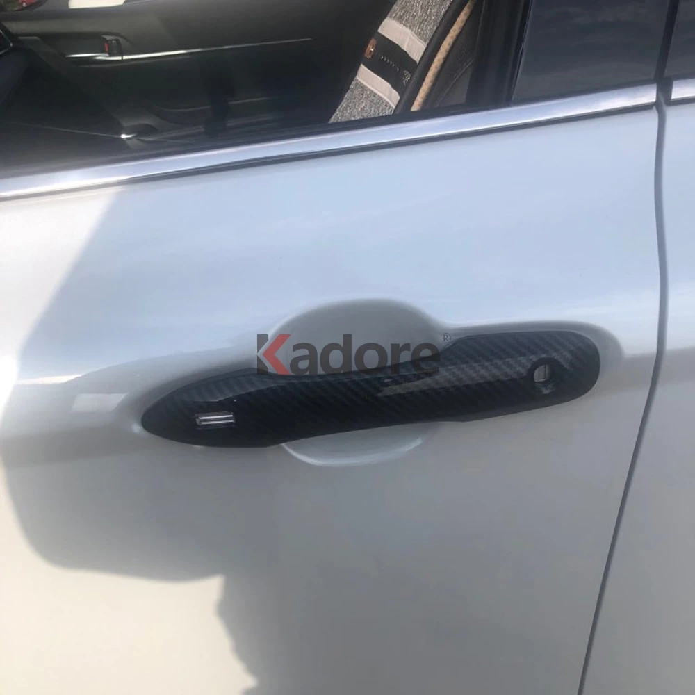 Для Toyota Camry XV70 ABS хром углеродное волокно внешняя дверная ручка Накладка аксессуары для стайлинга автомобилей