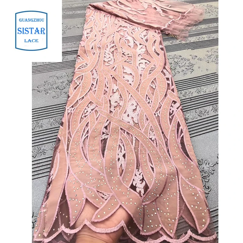 Кружевная ткань в африканском стиле с камнями Высококачественная африканская