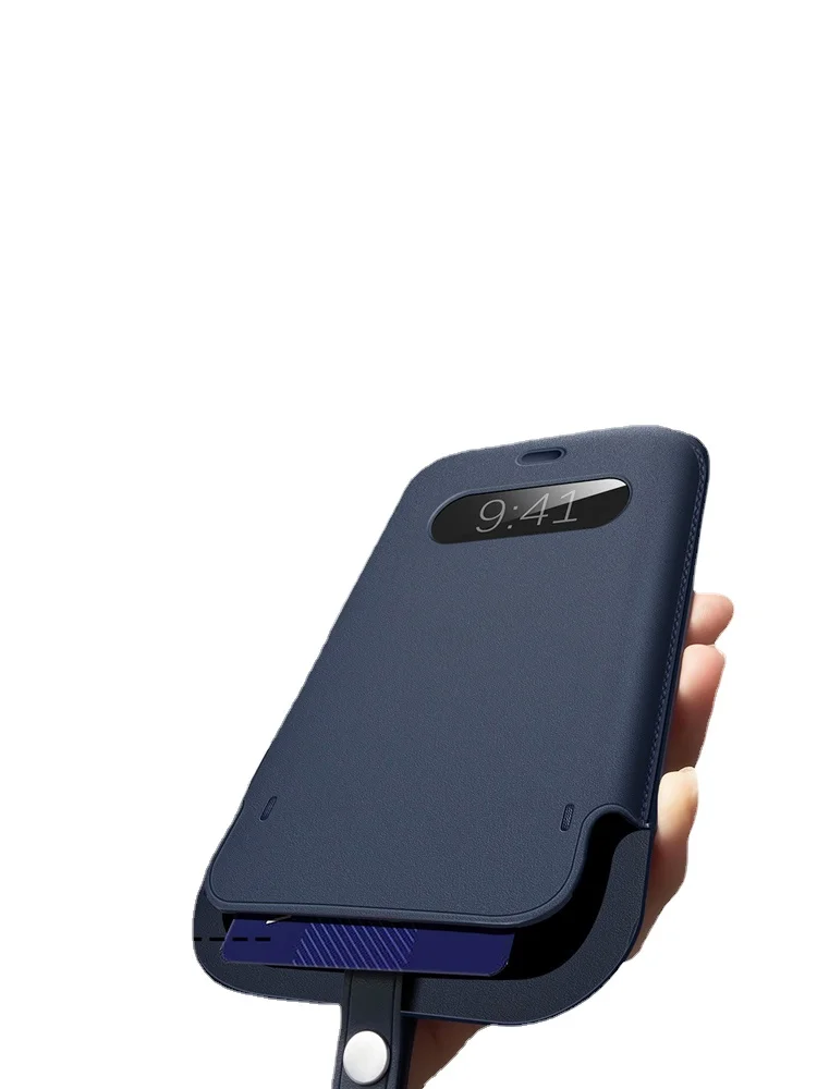 

Original Genuine Leather Sleeve for IPhone 12 Pro Max Mini Magnetic Safe Charging Wallet Pouch Card Pocket Cover