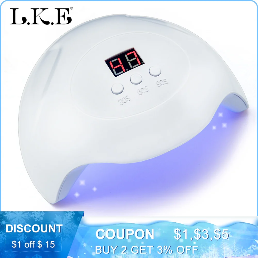 SUN 36W Светодиодный УФ лампа для сушки ногтей Гель лак с нижней 30 s/60 s/90 s таймер ЖК