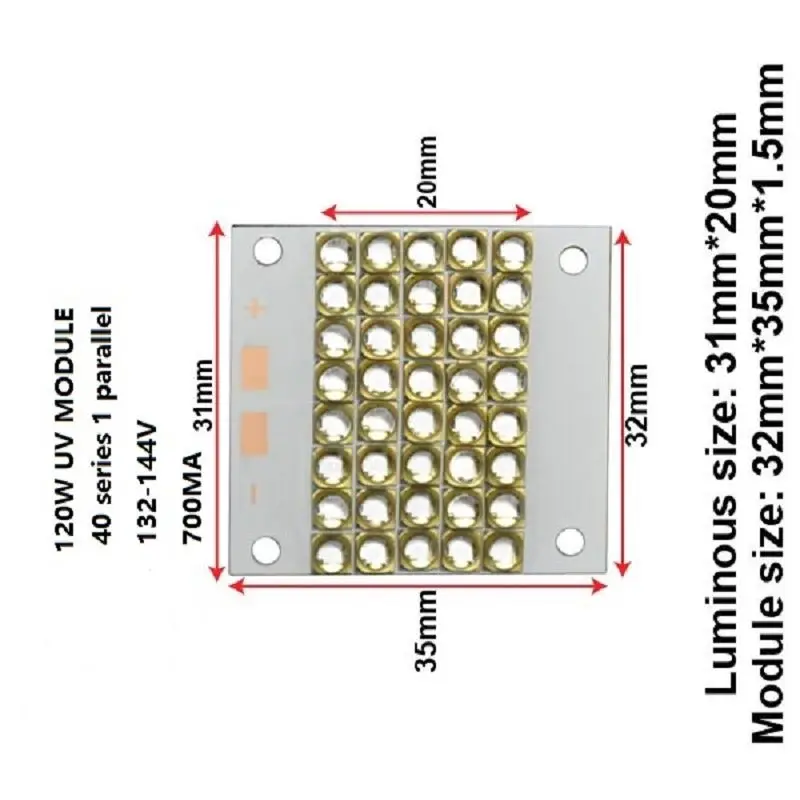 

Ультрафиолетовый Светодиодный модуль для 3d-печати, чернильный отвердитель, идентификация ювелирных изделий, проверка банкнот, маникюрное ...