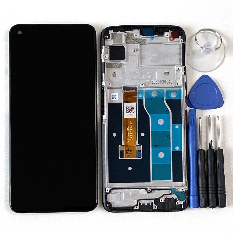 M & Sen-pantalla LCD Original de 6,5 pulgadas para m&oacute;vil, Marco digitalizador de Panel t&aacute;ctil para Oppo Realme 6s RMX2002, RMX2001-5