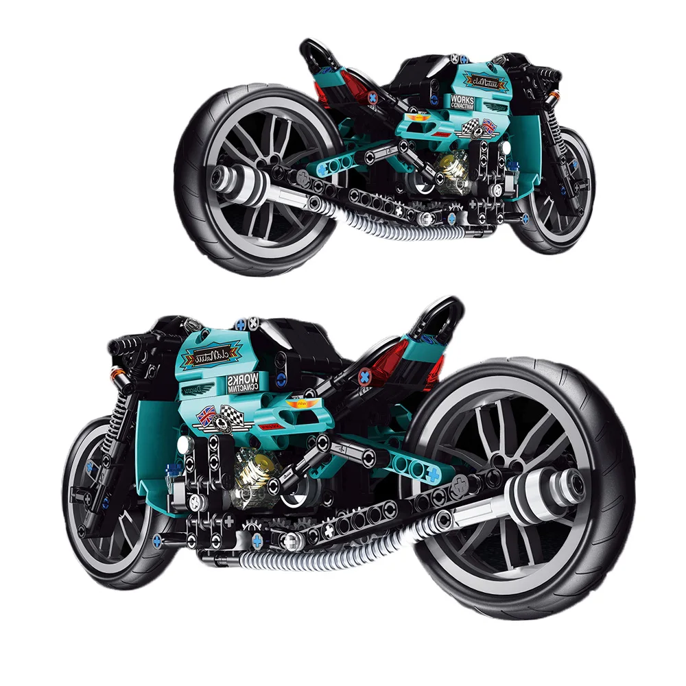 

City High-tech Motorcycle Car Model Motorbike Building Blocks Model Speed Racer Bricks Chirldren DIY Toy Christmas Gift Kids Toy