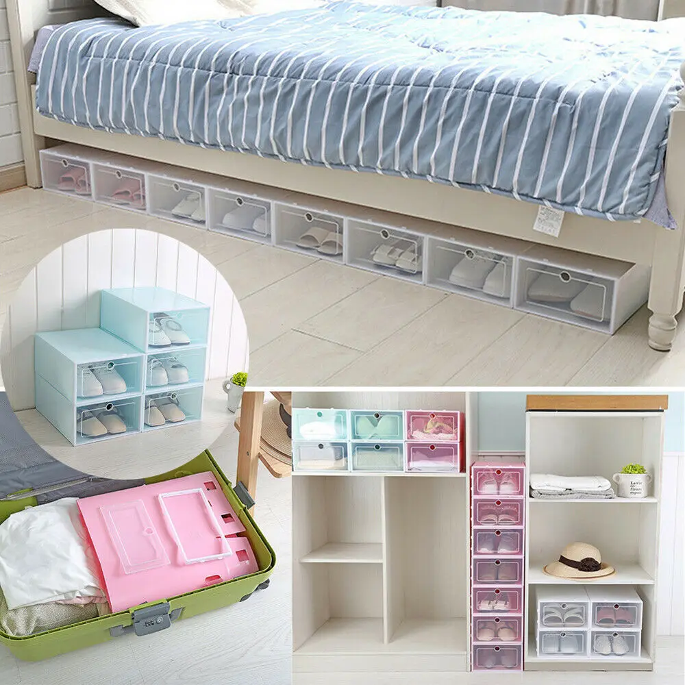 3 шт./компл. домашняя коробка для обуви органайзер пластиковая прозрачная