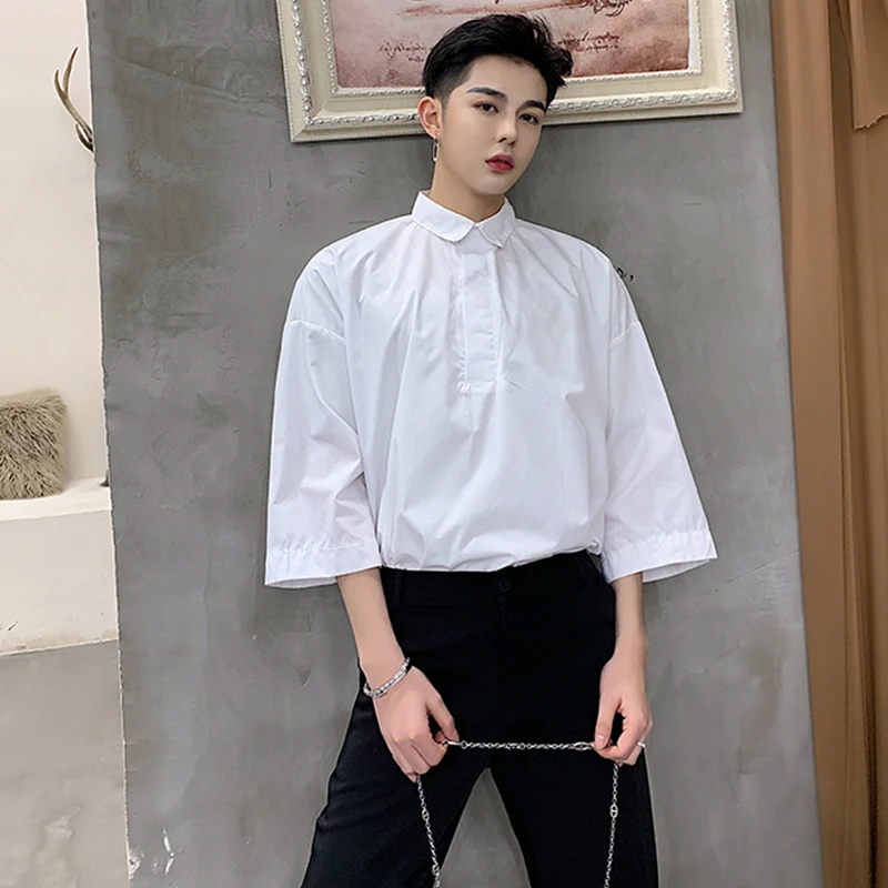 

Shirt baby fashion 7 / 4 sleeve slim shirt with wide spring collar