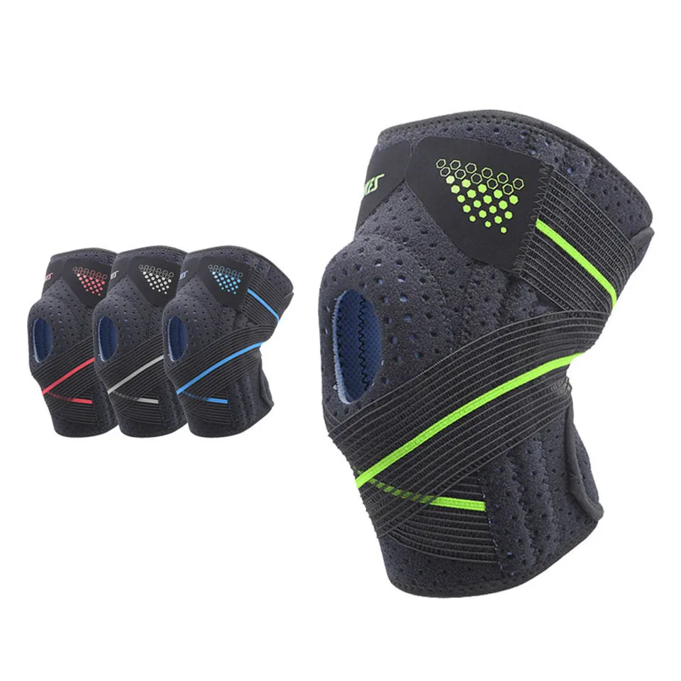 

Compression Knee Support Sleeve Protector Elastic Kneepad Brace Springs Gym Sports basketball Volleyball Running