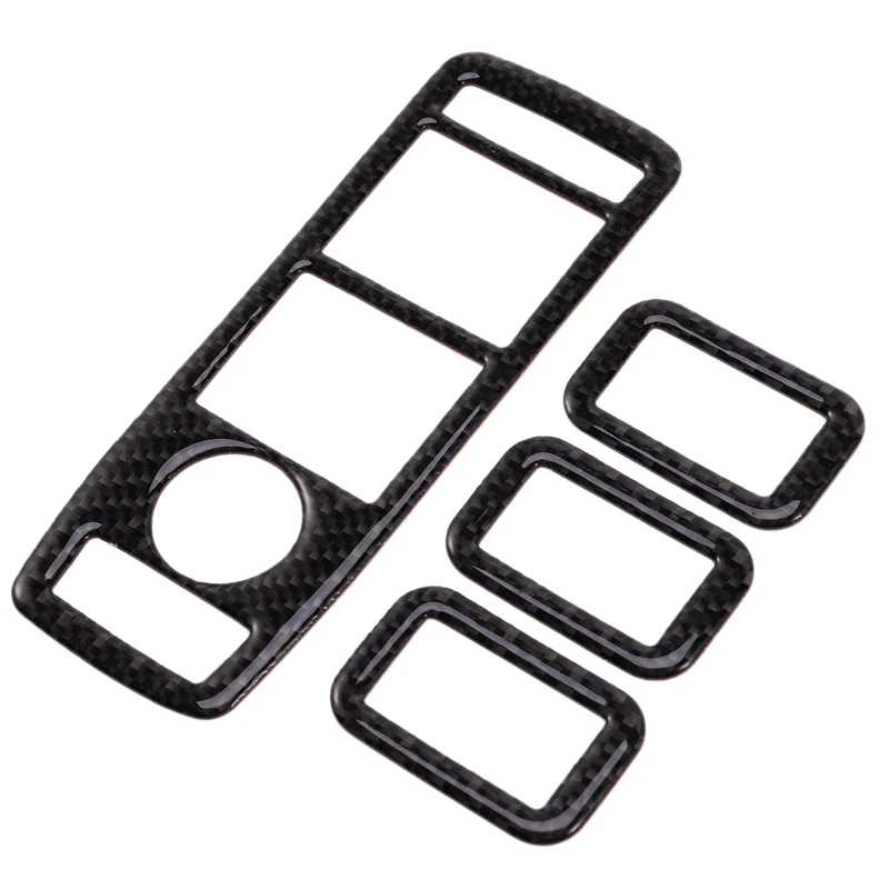 4 шт. Новый стеклоподъемный переключатель из углеродного волокна панель накладка