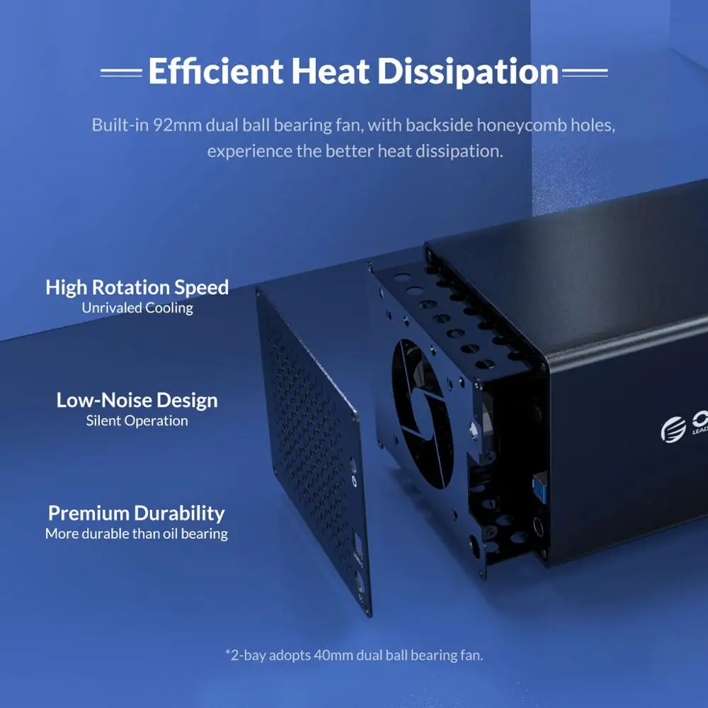ORICO 5 Bay USB3.0 Hard Drive Enclosure with RAID,Transfer rate USB3.0 5Gbps,Support capacity up to 80TB,ORICO NS500RU3