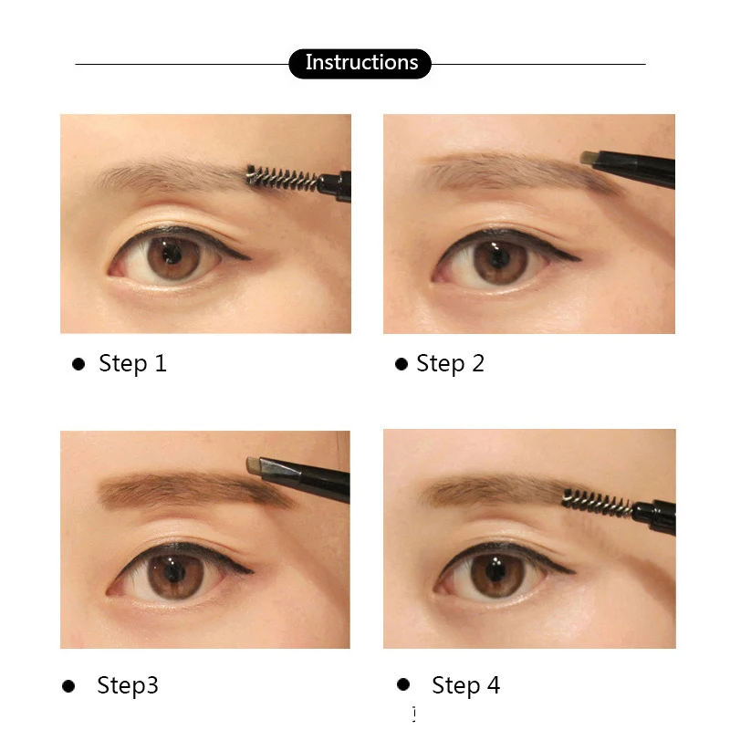 

Waterproof Long Lasting Eyebrow Pencil Double Ended Eyebrow Pencil Natural Eye Brow Pencil Eye Beauty Cosmetics Makeup Eyebrow