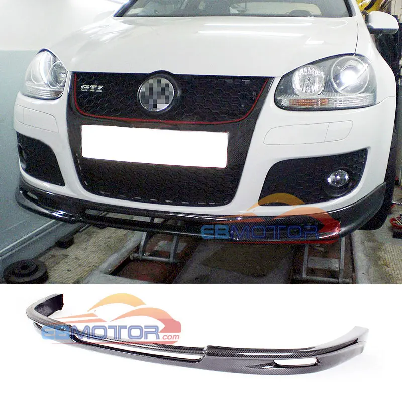 Спойлер переднего бампера из настоящего углеродного волокна для VW Golf 5 MK5 GTI 06 09