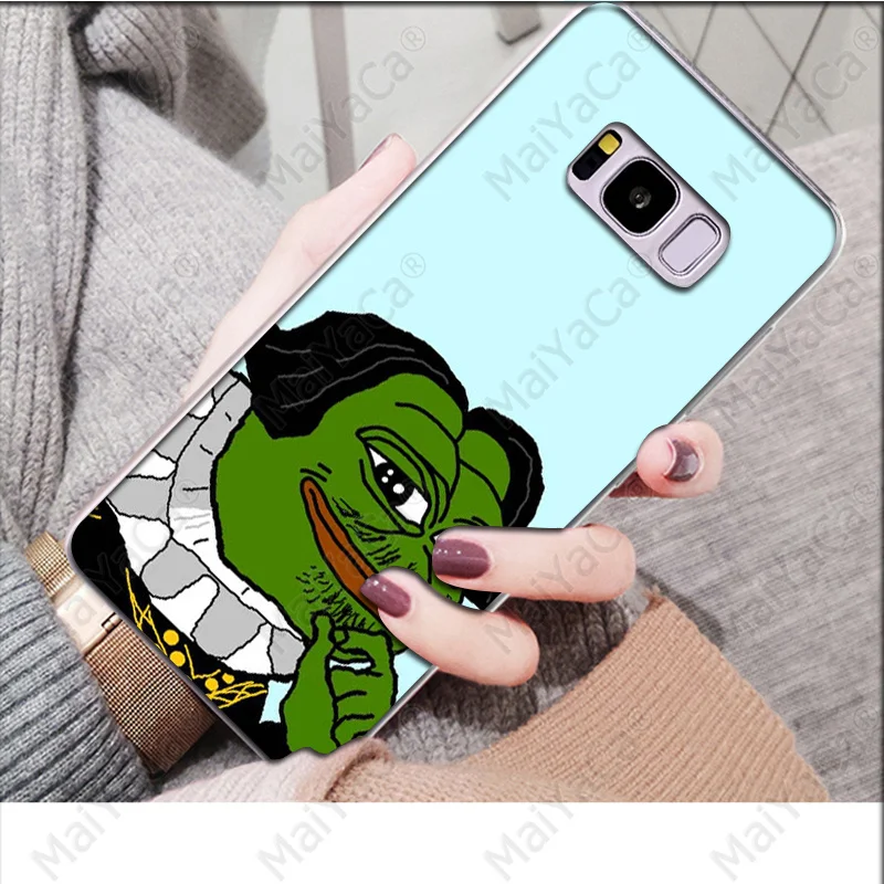 A6 MaiYaCa Pepe мемы грустная лягушка Новинка чехол для телефона Fundas Крышка для samsung S9 S9 плюс S8 S8plus S7 S6 S5 крышка - Цвет: A6
