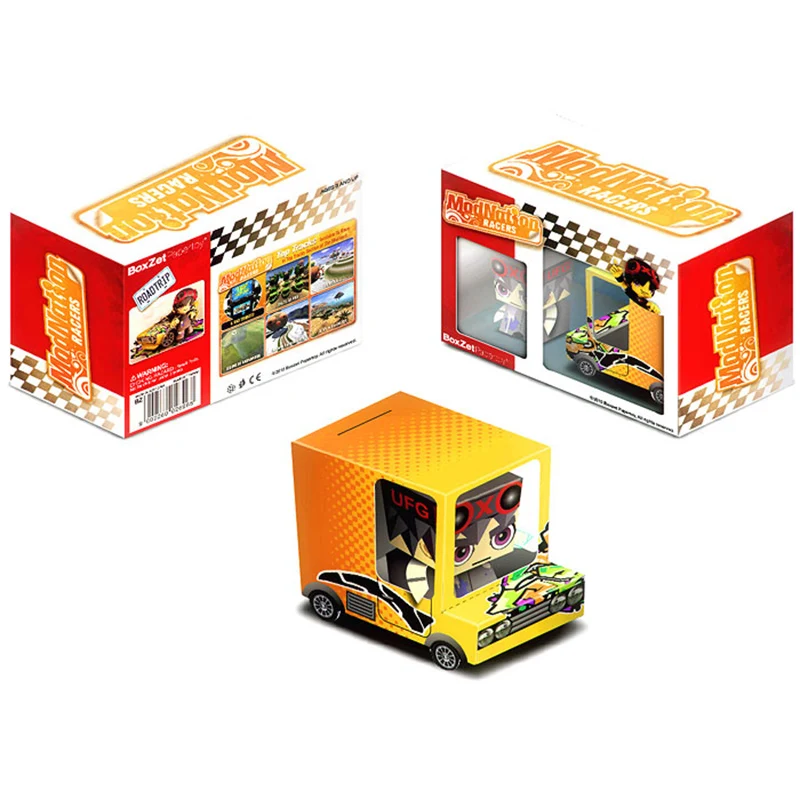 ModNation гонщики Ван автомобиля коробка Cubee украшения Складной Милый 3D Бумага модель