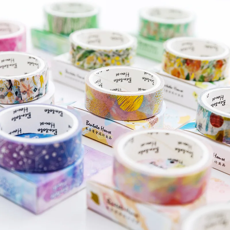 

Various Floral Foil Washi Tape DIY Decorative Masking Sticky Adhesive Tape for Scrapbooking & Phone Decoration