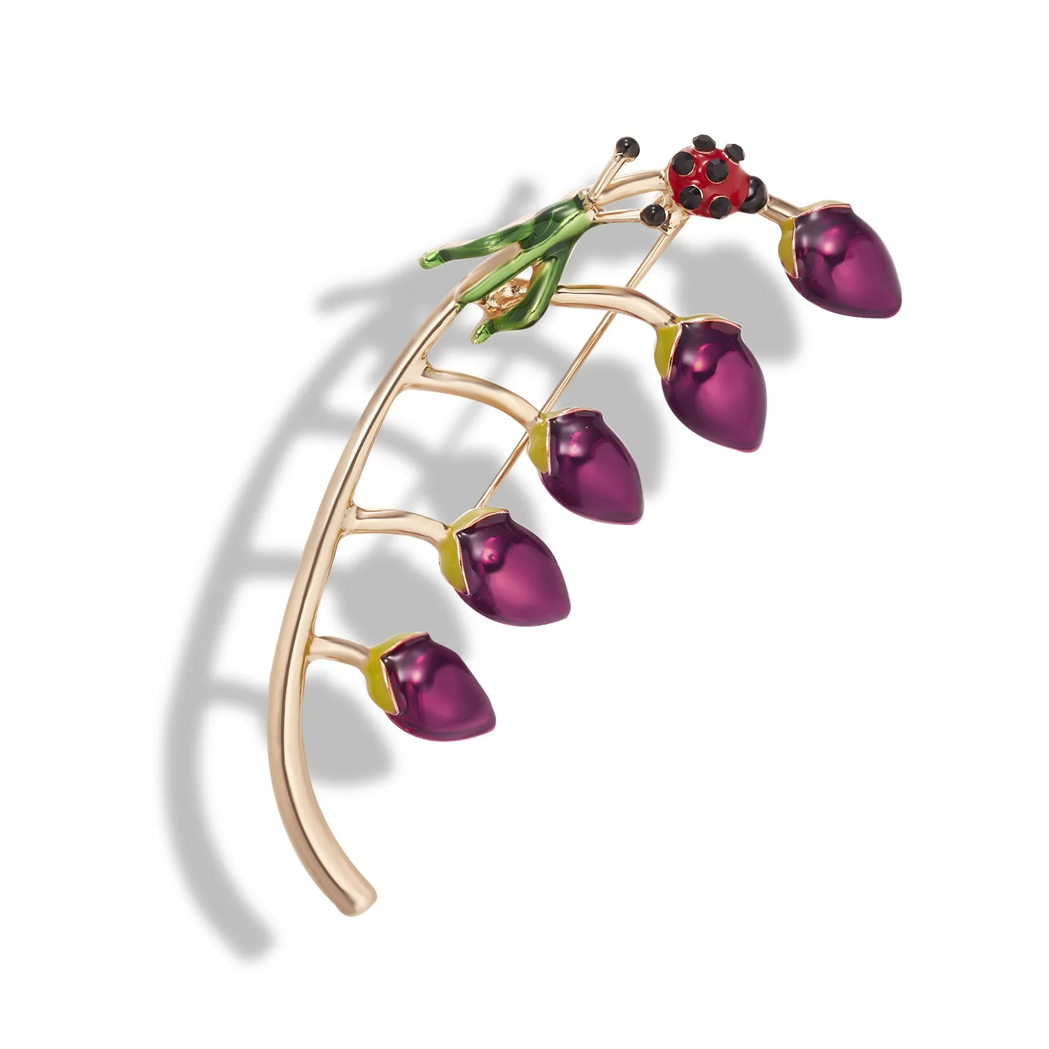 Женская эмалированная брошь в виде цветка розы |