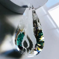 76mm clear glass crystal prism top quality k9 diy chandelier pendant part lamp prisms window wedding hanging ornament