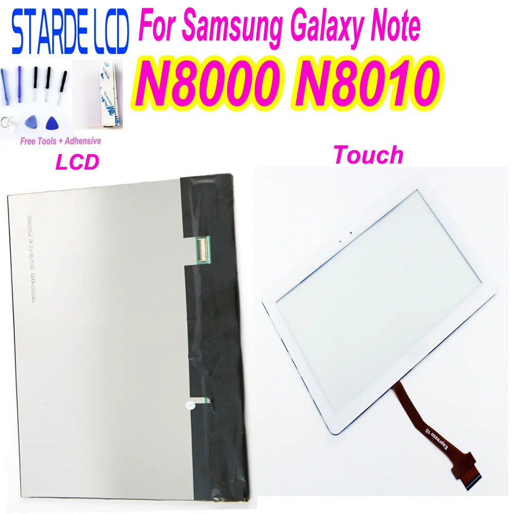 GT N8000 LCD для Samsung Galaxy Note N8010 ЖК дисплей + сенсорный экран дигитайзер стеклянная