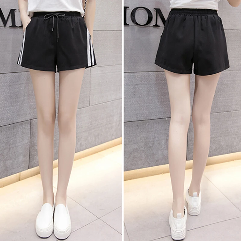 

Women Short Pant Casual Loose Soft Cotton Workout Waistband Stretch Sport Shorts High Waist Hot Pants Elastic Waist Skinny Mid