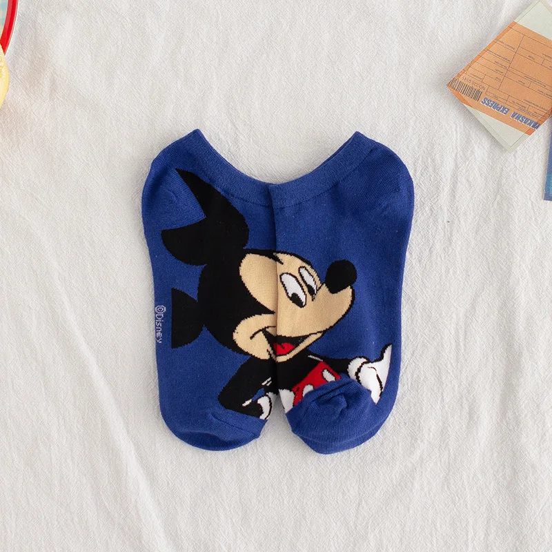 Disney женские носки из хлопка с героями мультфильмов короткие смешные счастливых