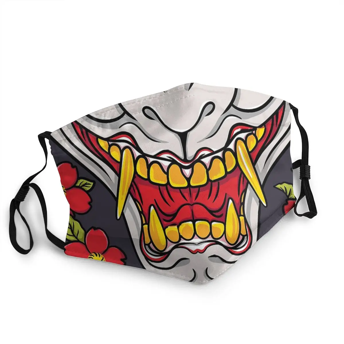 Hannya Sega majigoro Oni унисекс моющаяся маска для рта лица с принтом противопылезащитная