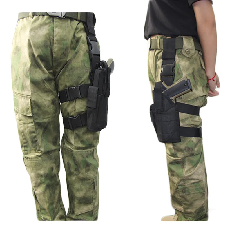 

Tactical Nylon Left/Right Leg Airsoft Pistol Case For Glock 17 19 Beretta M9 Gun Drop Universal Leg Gun Pouch Adjustable Holster