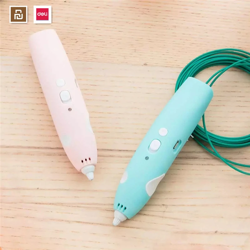 

Original Xiaomi Youpin Mijia Deli 3D Printing Painting Pen Set DIY Hot Melt Glue Pen Kids/Adult Innovative Printing Toys