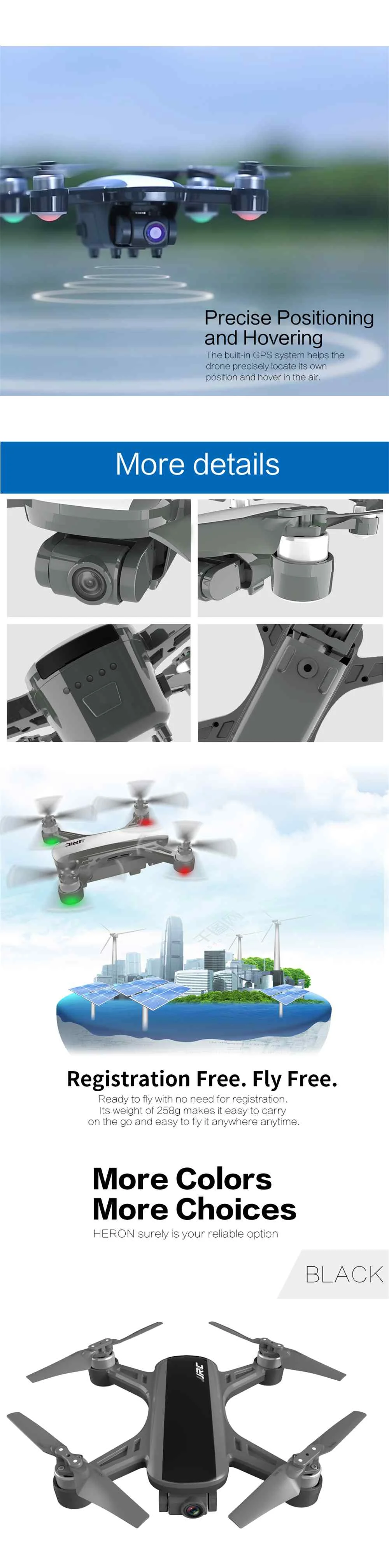 JJRC X9P Heron gps 5G WiFi w/4 K HD камера Оптическое позиционирование FPV гоночный Дрон и Радиоуправляемый квадрокоптер модель уличные игрушки RTF