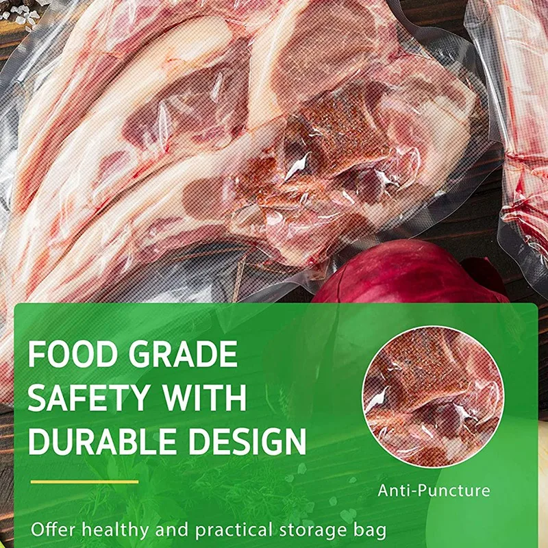 

Vacuum Sealer Bags 8 Pack Food Saver Bag Rolls, 4 Roll 8x16.5 Inch and 4 Roll 11x16.5 Inch, Food Vac Bags for Storage