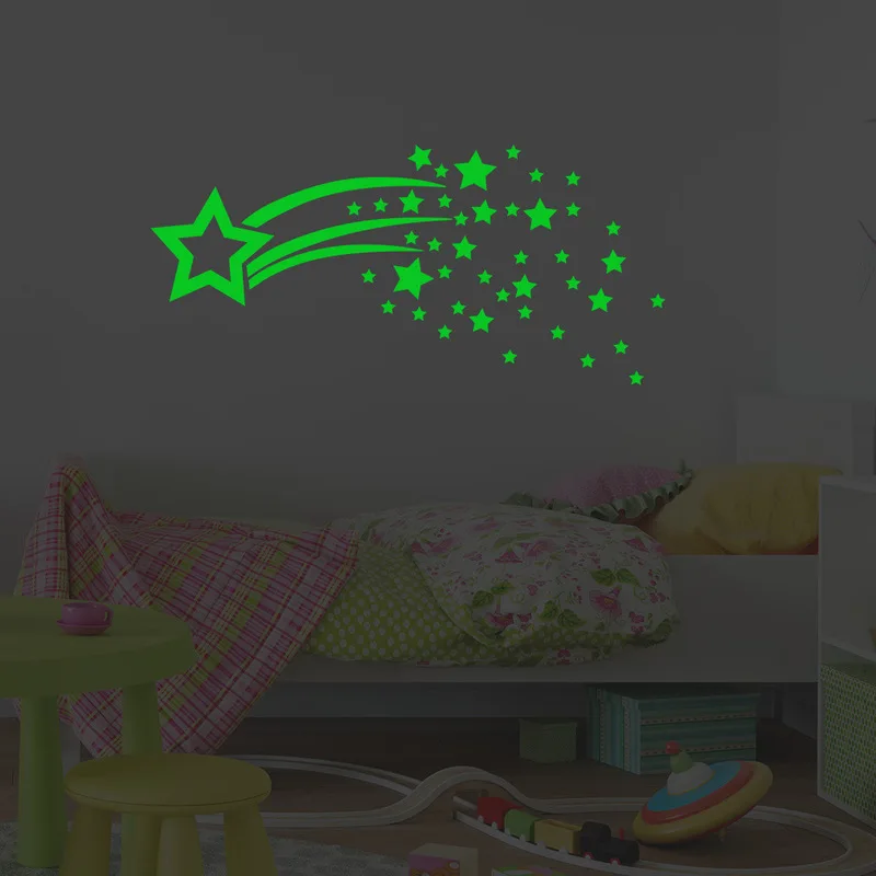 100 флуоресцентные звезды светящиеся игрушки для детской спальни комнат хранения