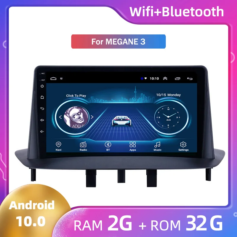 Автомагнитола на Android 10 мультимедийный плеер с четырехъядерным процессором 2 Гб