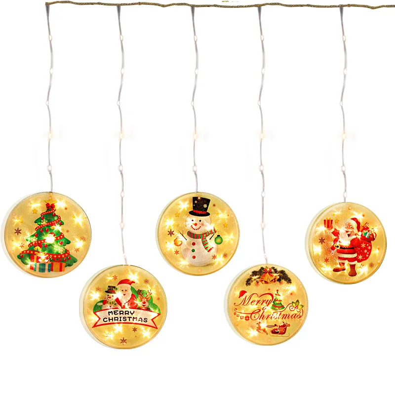 2020 новые Звездные огни Рождественская атмосфера занавески окна Декор для