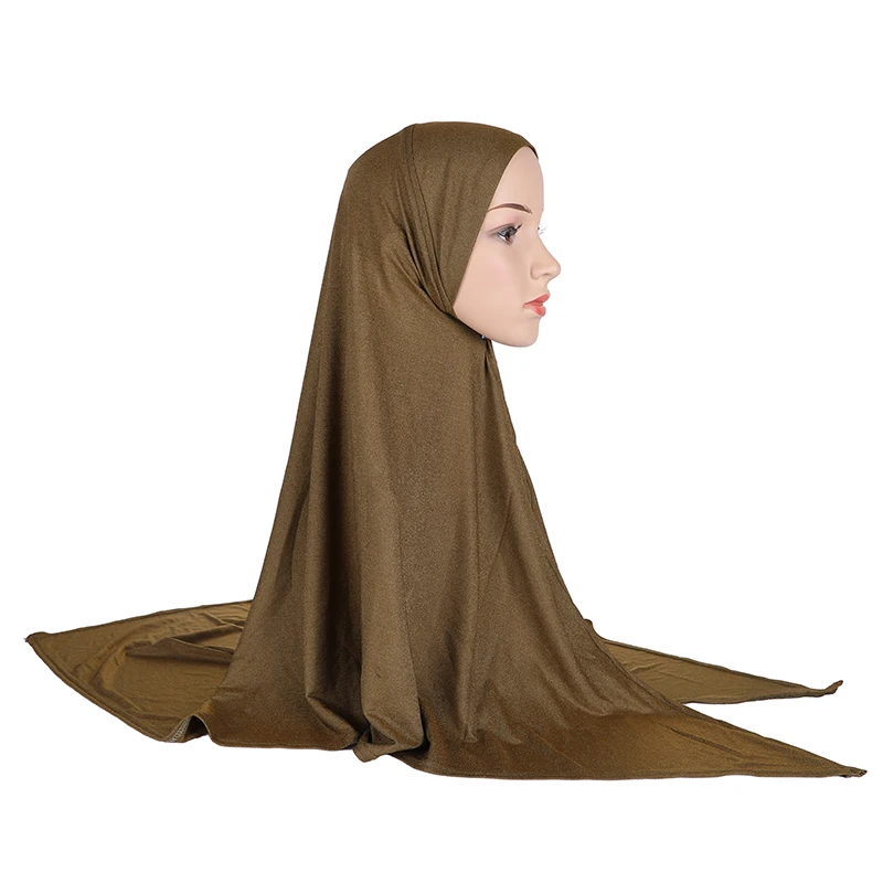 Женский цельный шарф шаль готовый к ношению головной платок мгновенный