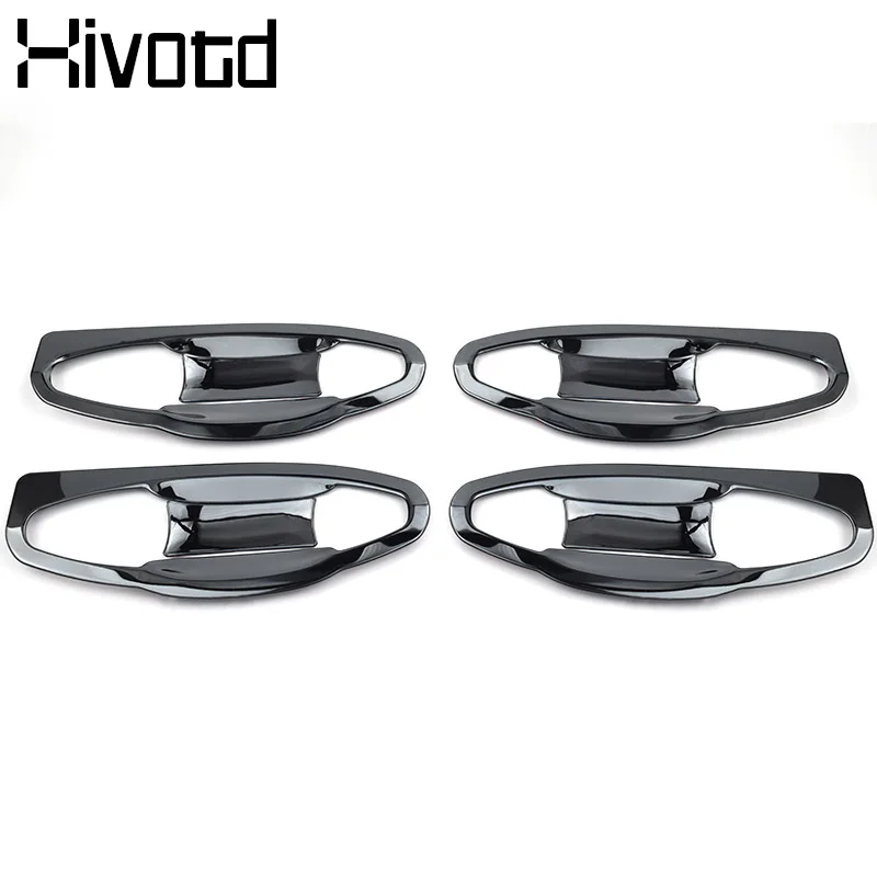 black-bowls Hivotd для maval F7 хавал ф7 крышка дверных ручек+ чаши отделка ABS хромированная защита украшения внешние аксессуары для стайлинга автомобилей,автотовары аксессуары для авто - Цвет: black-bowls