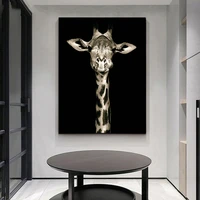 black and white giraffe canvas art painting posters and prints cuadros wall art picture for living room home decor
