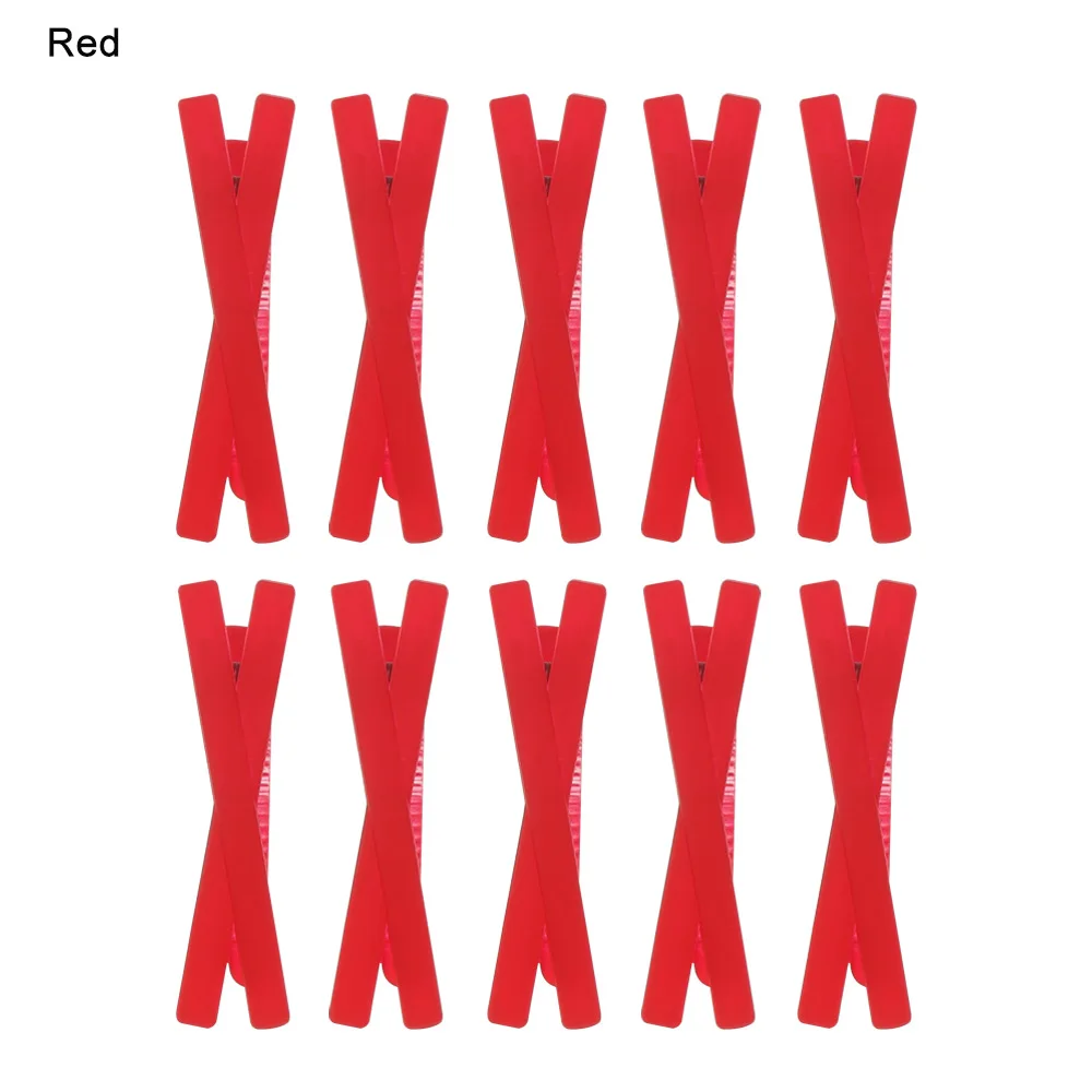Red 10 шт., разноцветные заколки для девочек в Корейском стиле, заколки для волос для девочек, заколки для волос, заколки принцессы, детские головные уборы, аксессуары для укладки волос - Цвет: Red