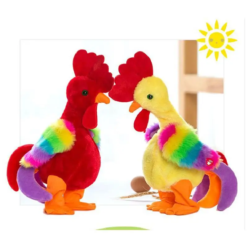 New Net Red Seven Color Rooster Desperate Battle Scream Singing Dance Children Toys Electric Plush Crazy | Игрушки и хобби