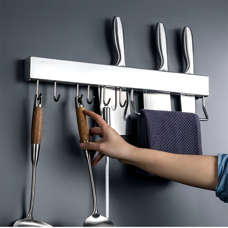 Настенная кухонная стойка из нержавеющей стали 304 полка для хранения органайзер