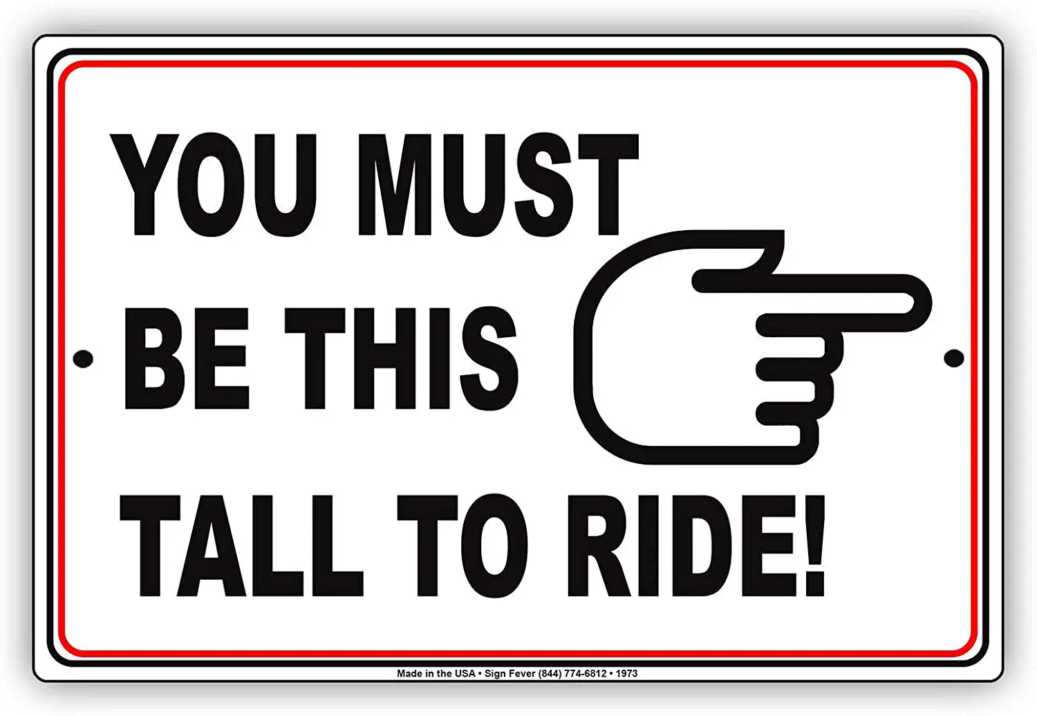 

SIGNCHAT You Must Be This Tall to Ride Roller Coaster Theme Park Metal Poster Wall Art Decor Tin Sign 8X12 Inches