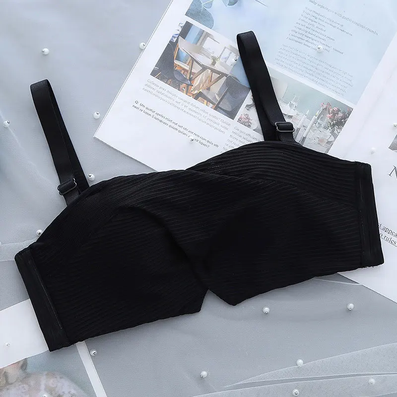 

Latex Cotton Seamless Bra Comfortable Strapless and Non-Slip Wireless Underwearfor Girl Woman TT@88