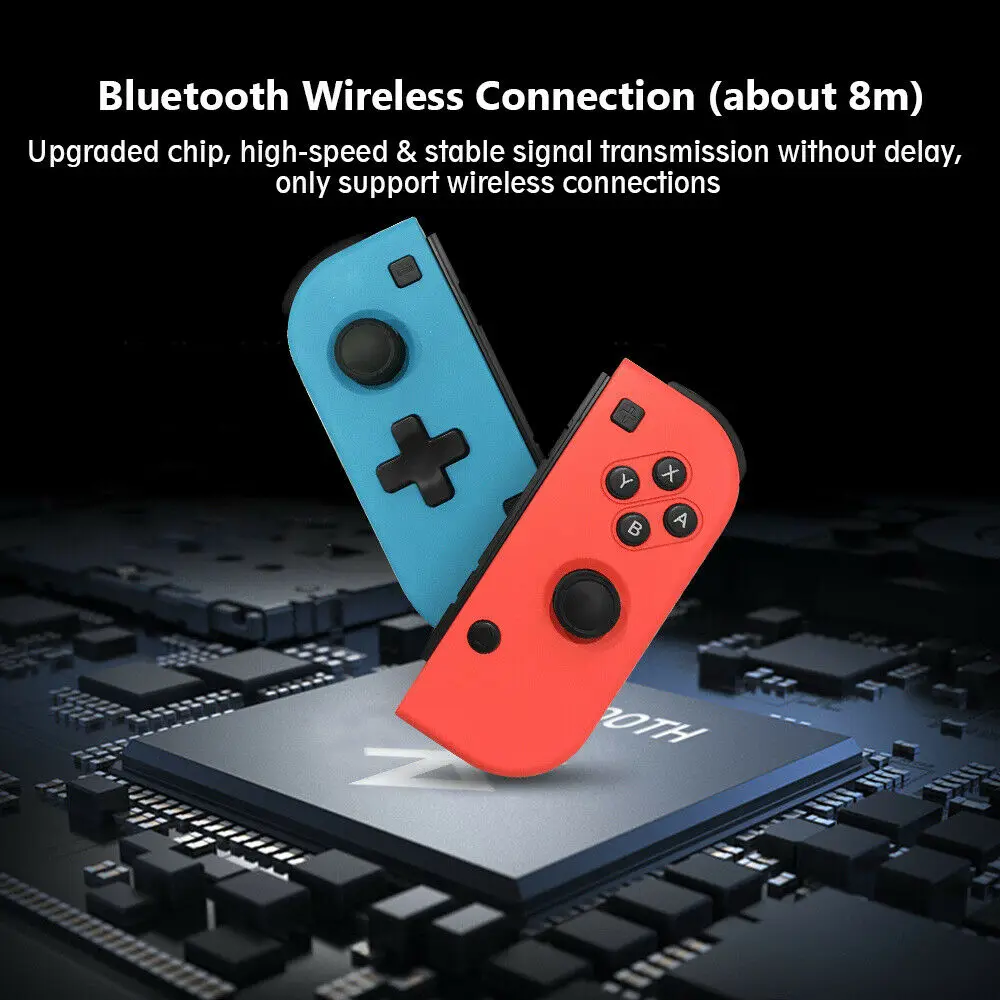 

Wireless Bluetooth Gamepad Controller For Nintend Switch joy Left & Right Console Joystick With Red and Blue