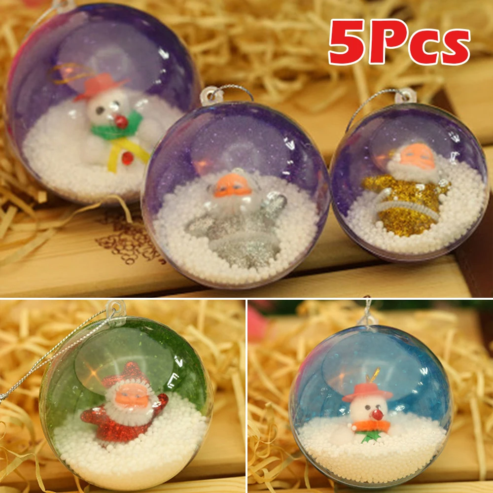 5 шт Рождественский пластиковый полый шар украшение коробки для конфет DIY