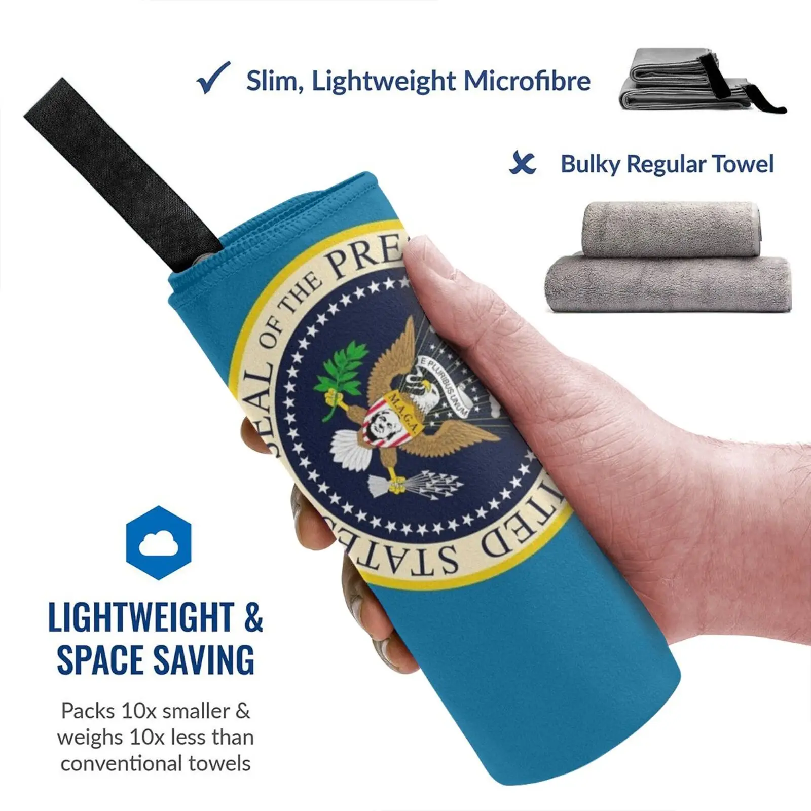 Maga президентская печать из Соединенных Штатов Америки с изображением Трампа на