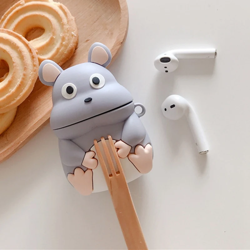Мультфильм мышь беспроводной Bluetooth наушники чехол для Apple AirPods силиконовые зарядки наушники Чехлы для Airpods защитный чехол